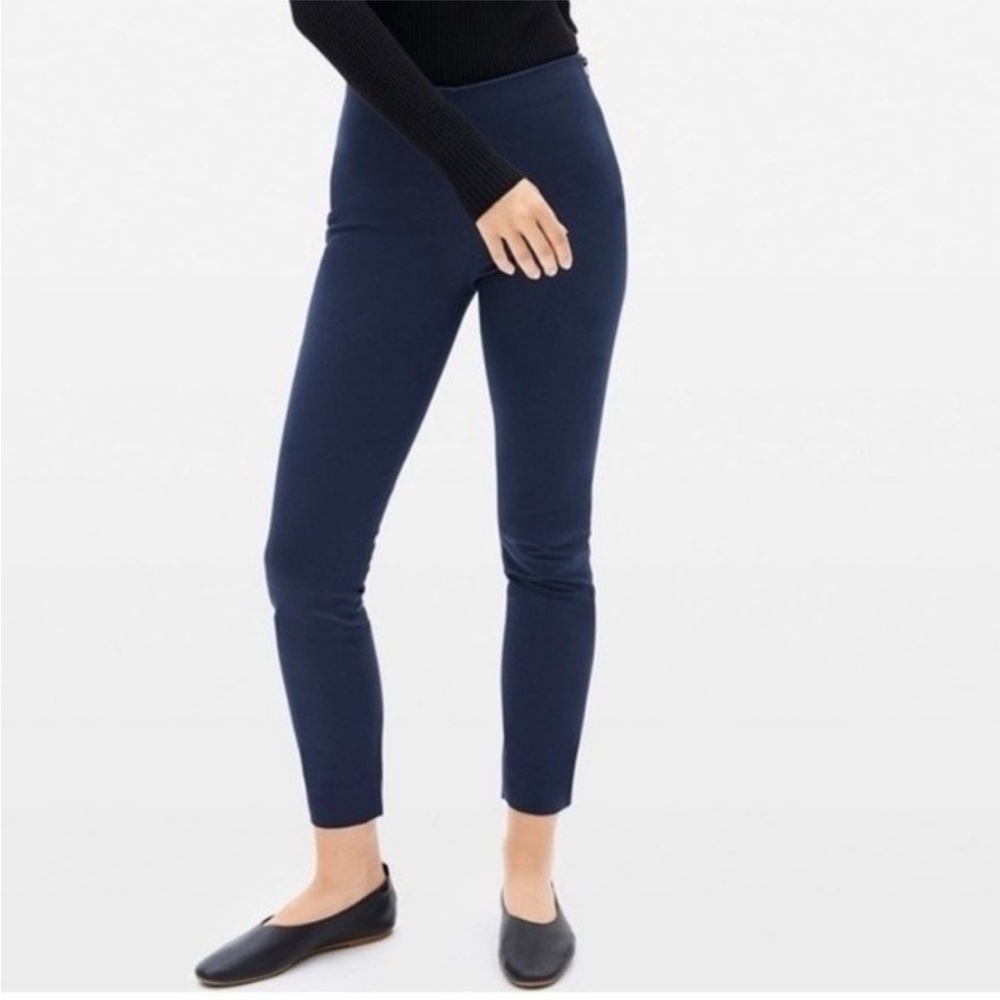 Everlane Navy Trousers with side zipper